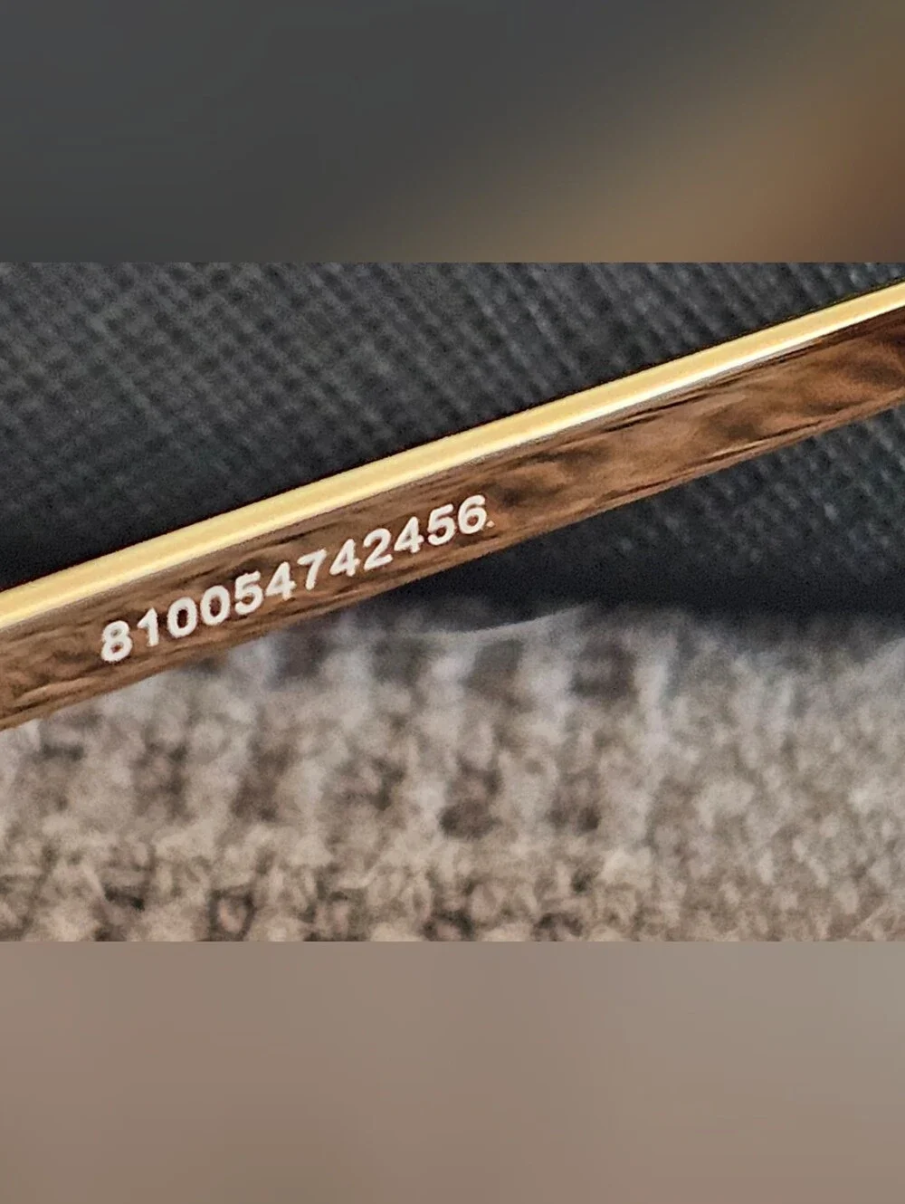 Privé Rrvaux Gold Frameless Sunglasses with Brown Lenses